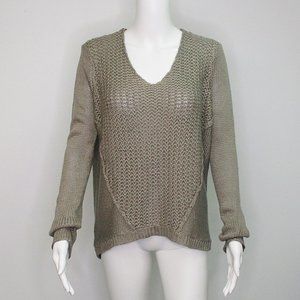 Aqua Reverse Knit Hi Lo Sweater Medium